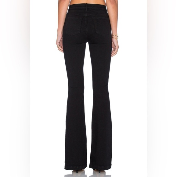 J Brand Maria Exposed Button Flare, Seriously Black, Size 27 - Picture 3 of 12